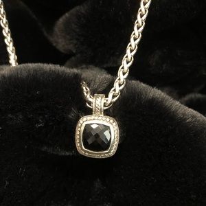 David Yurman Onyx and Diamond Necklace